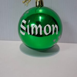 Green Gloss Xmas Bauble