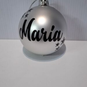 Silver Matt Xmas Bauble